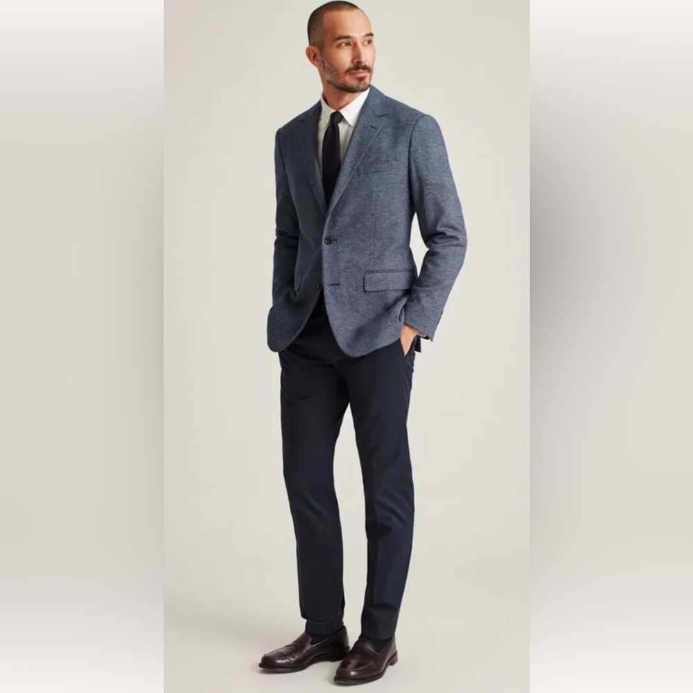 Bonobos Jetsetter Knit Blazer Unstructured Lanificio Fortex Woven Italy Mens 38S